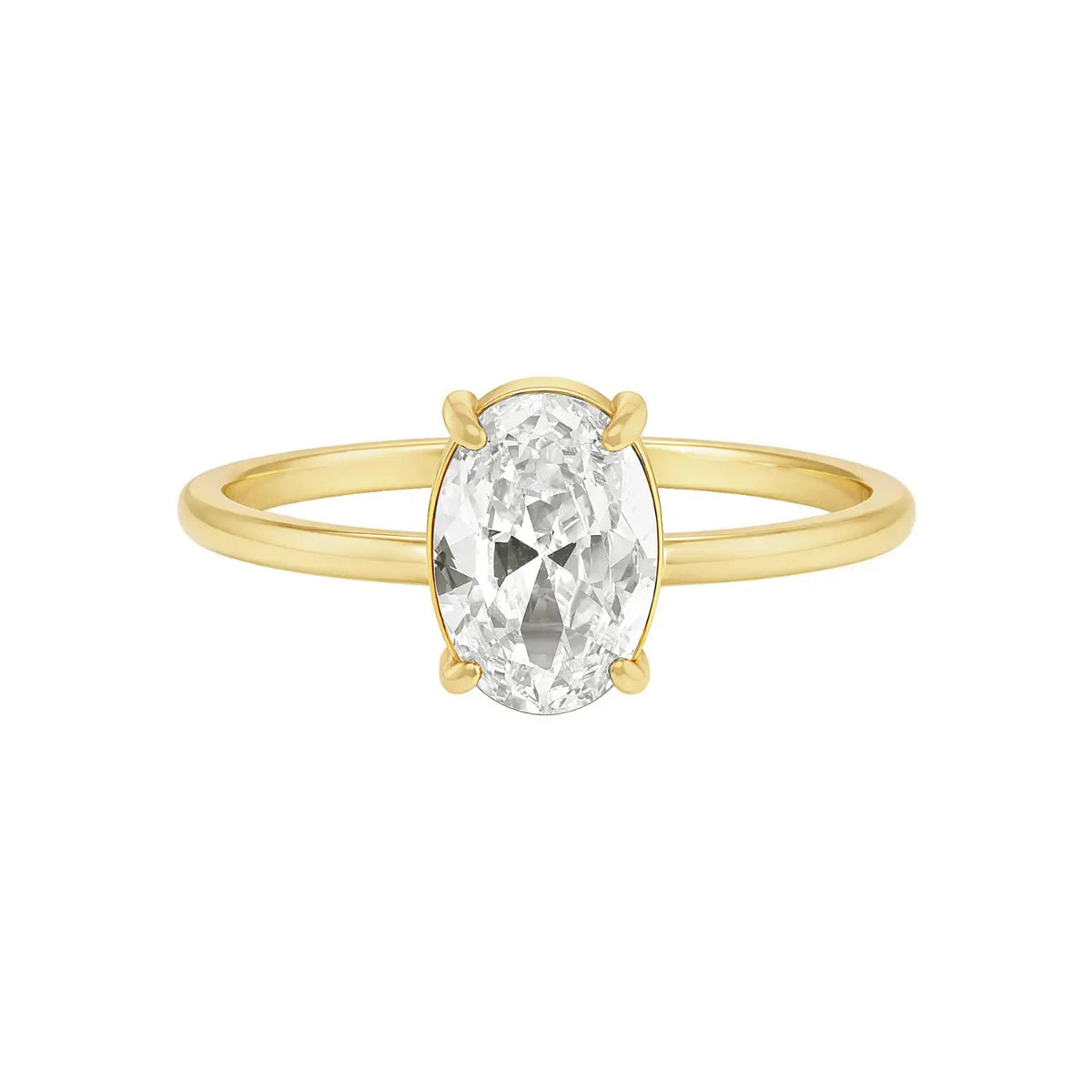 Lumière 18K Gold-Plated Solitaire Ring