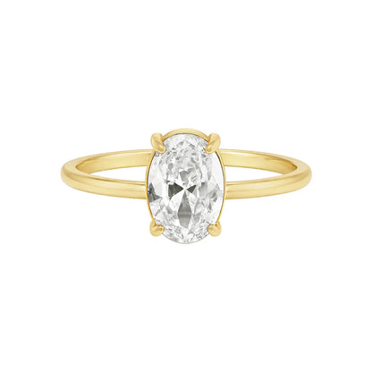 Lumière 18K Gold-Plated Solitaire Ring