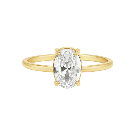 Lumière 18K Gold-Plated Solitaire Ring