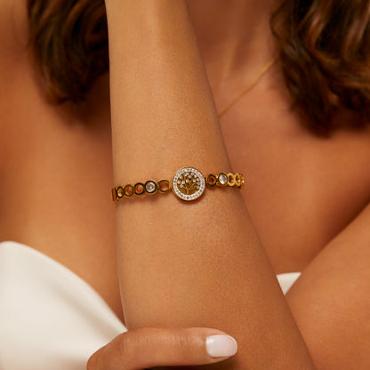18K Gold-Plated Tree of Life Bangle
