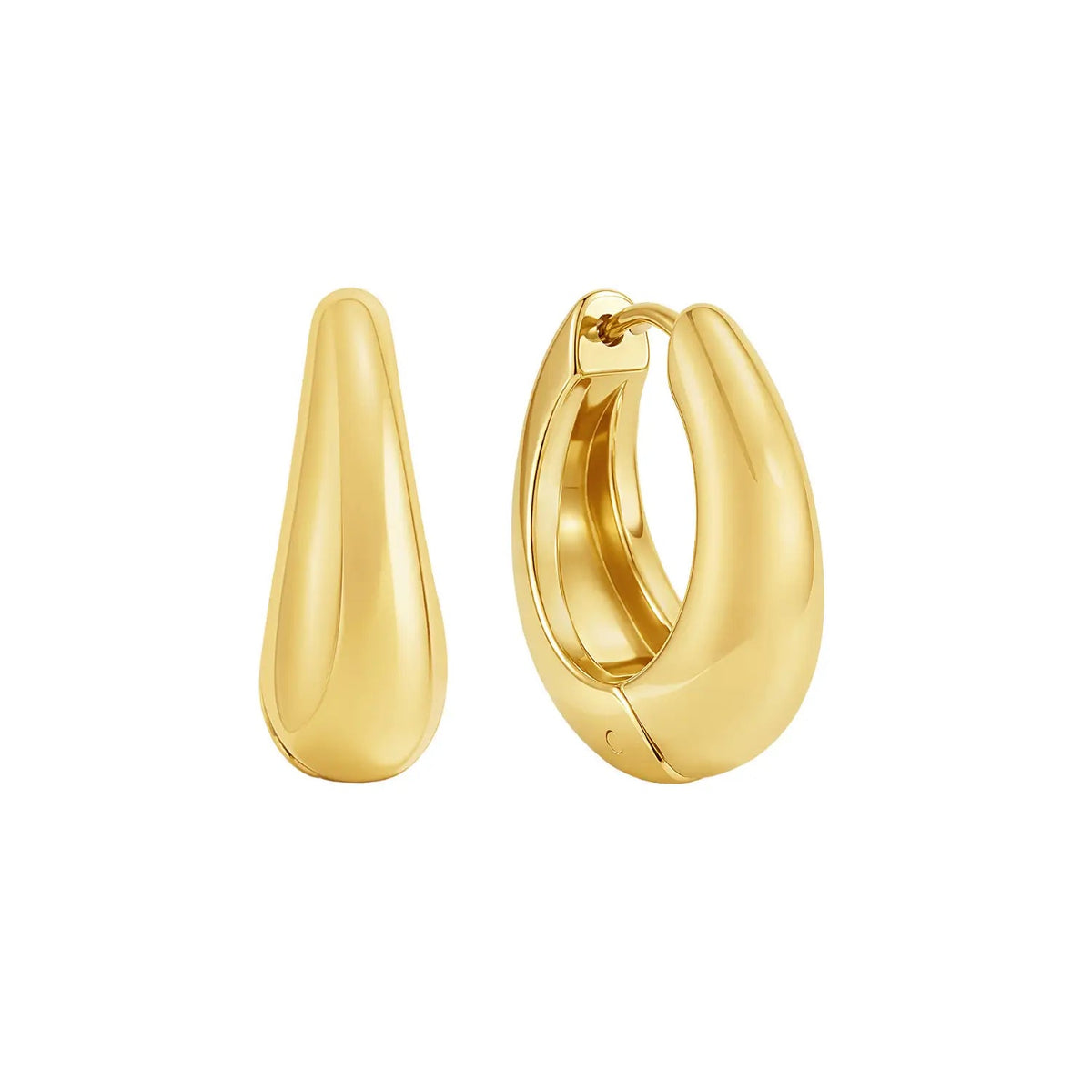 12mm London 18K Gold-Plated Hoop Earrings