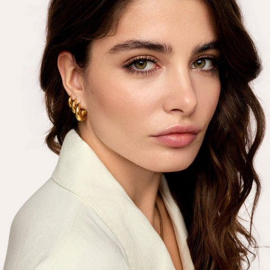 12mm London 18K Gold-Plated Hoop Earrings
