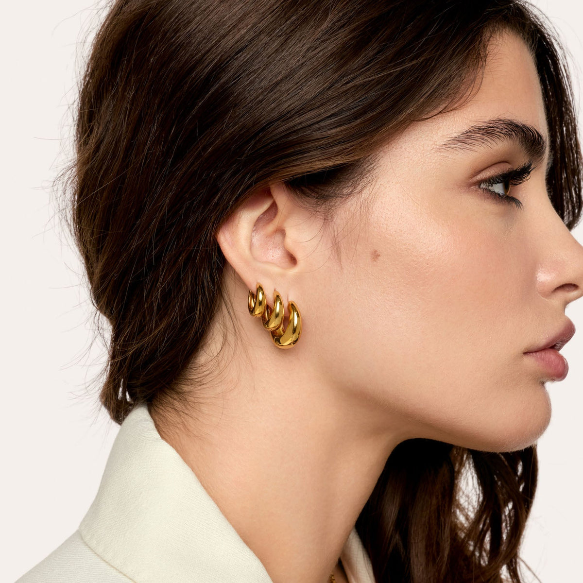 12mm London 18K Gold-Plated Hoop Earrings