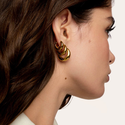 12mm London 18K Gold-Plated Hoop Earrings