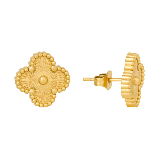 18K Gold-Plated Clover Earrings