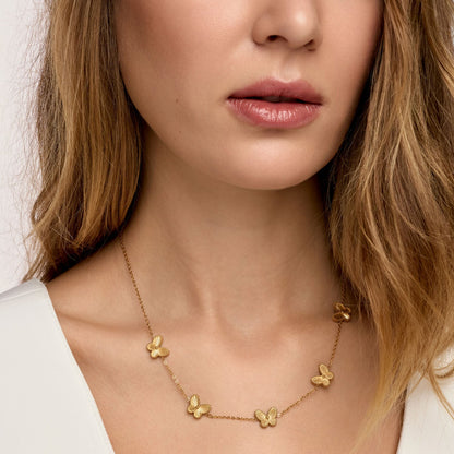 18K Gold-Plated Butterfly Necklace