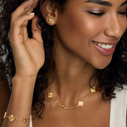 18K Gold-Plated Clover Necklace