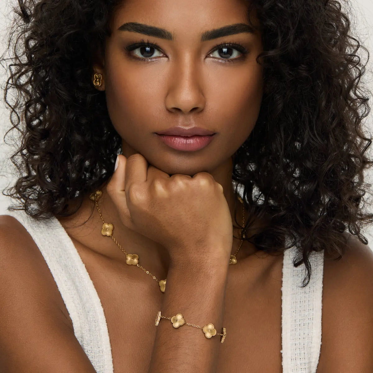 18K Gold-Plated Clover Necklace