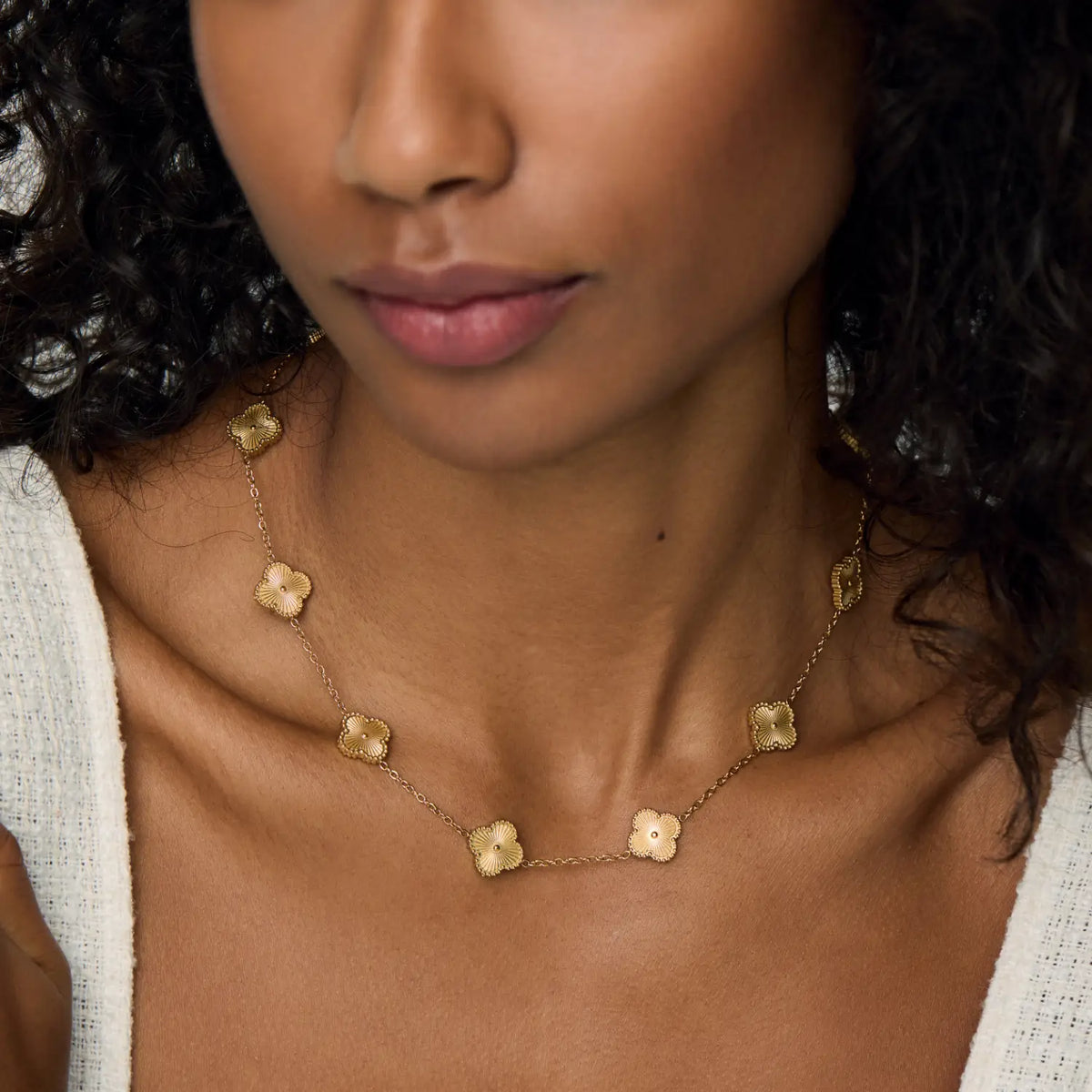18K Gold-Plated Clover Necklace