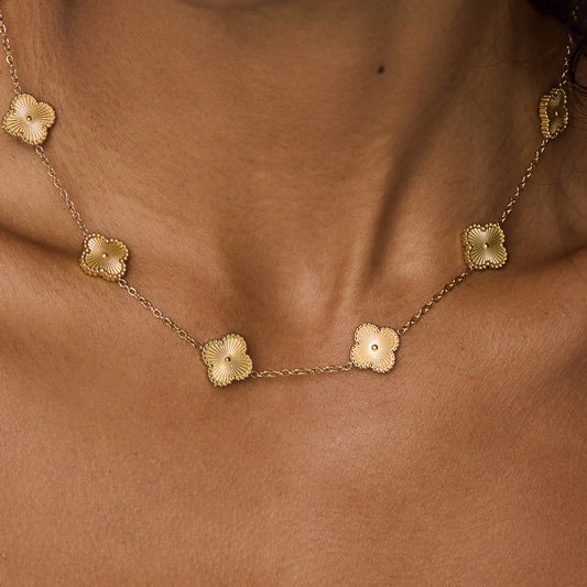 18K Gold-Plated Clover Necklace