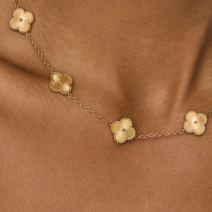 18K Gold-Plated Clover Necklace