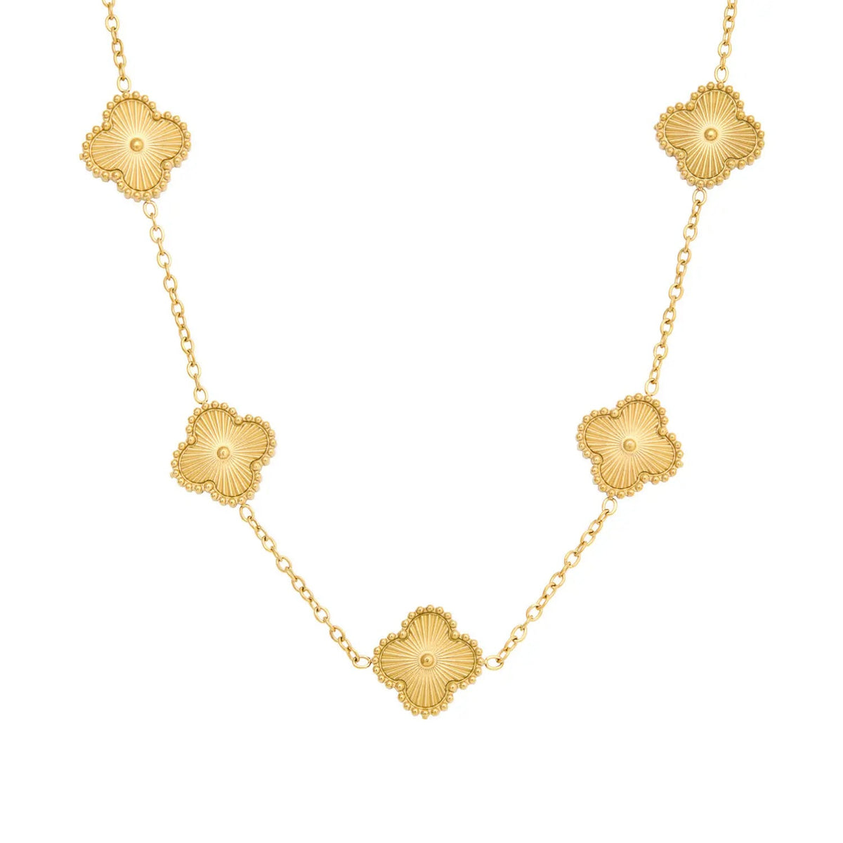 18K Gold-Plated Clover Necklace