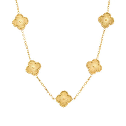 18K Gold-Plated Clover Necklace