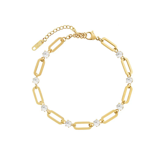 Glamour 18K Gold-Plated Link Bracelet