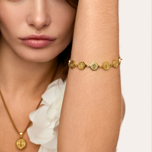 18K Gold-Plated Saint Benedict Bracelet