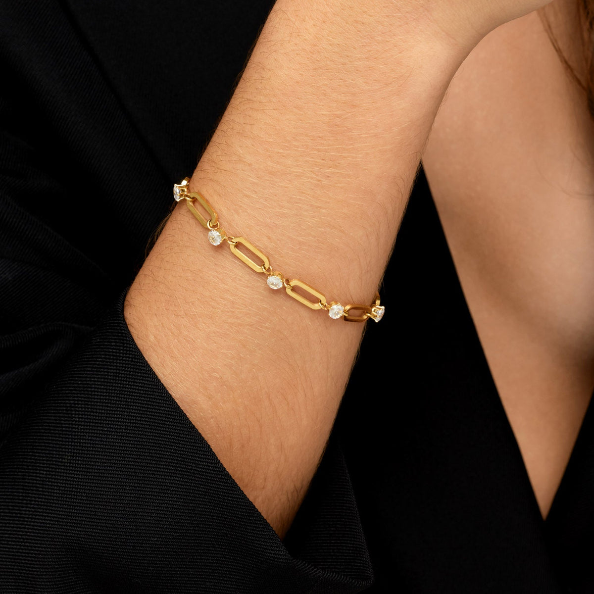 Glamour 18K Gold-Plated Link Bracelet