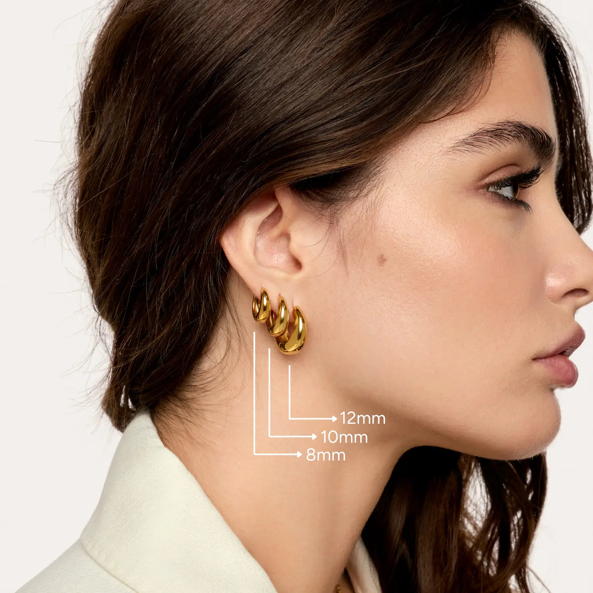 12mm London 18K Gold-Plated Hoop Earrings