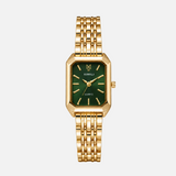 Gold-Tone Green Dial Watch