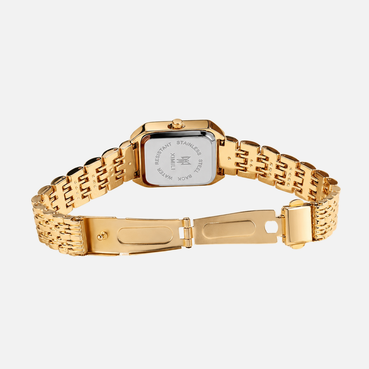 Gold-Tone Green Dial Watch